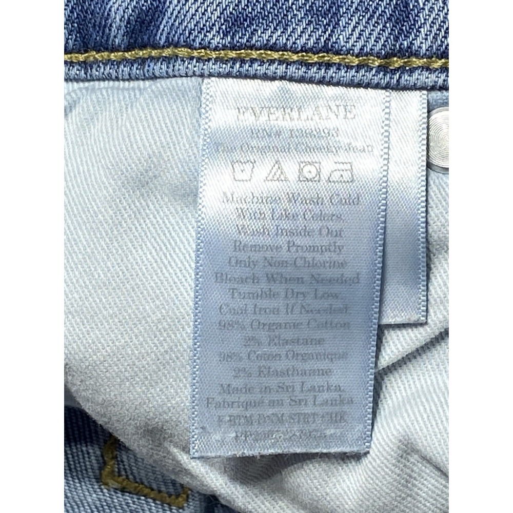 Everlane 90s Cheeky High Rise Straight Leg Jeans Womens 31 Crop Blue Denim Denim - Picture 6 of 9